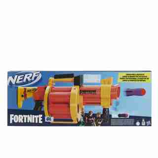 Nerf Fortnite GL Rocket-Firing Blaster, 6-Rocket Drum, Pump-To-Fire, Includes 6 Official Nerf Rockets