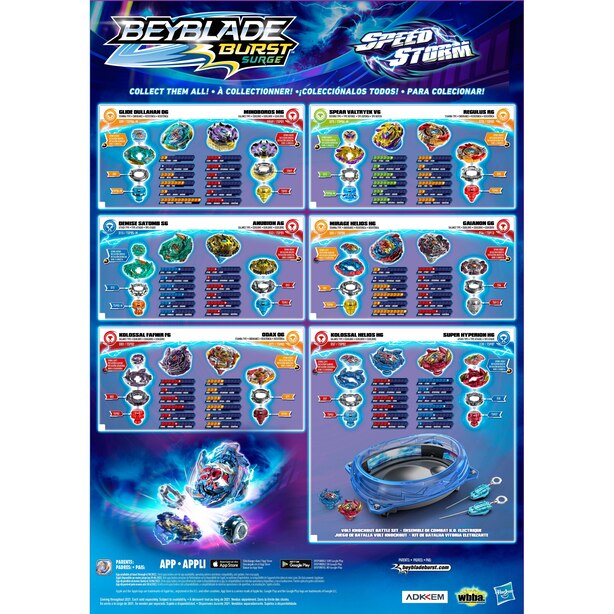 Beyblade Burst Surge Speedstorm Kolossal Helios H6 Starter Pack By Beyblade Toys Www Chapters Indigo Ca Comes with beyblade burst surge speedstorm brave valtryek v6 d17 tsp11 attack top that spins right. beyblade burst surge speedstorm kolossal helios h6 starter pack