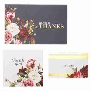 Photo Real Floral Multi-Size Thank You Cards Set of 15