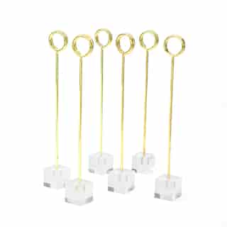 Style Me Pretty Clear Table Number Stands Set of 12