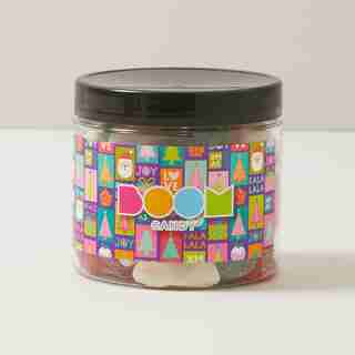 HOLIDAY CANDY TUB, RED & GREEN