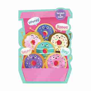 Paper E. Clips Birthday Card Box Of Donuts Scratch & Sniff