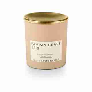 Bougie en Verre Avec Couvercle, Berbe de Pampa et Figue