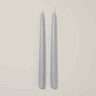 CHANDELLES FINES ET LISSES – BLEU-GRIS (30,5 CM, ENSEMBLE DE 2)