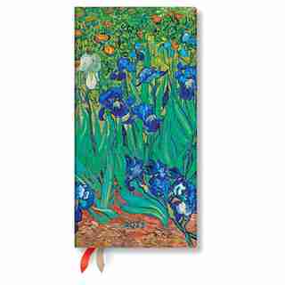 Paperblanks Van Gogh’s Irises 2023 12-Month Hardcover Planner, Slim – Horizontal Week-at-a-Time