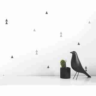 sticker mural triangle petite gris