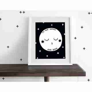 to the moon wall art