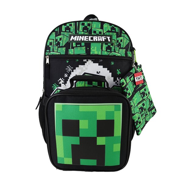 Minecraft Backpack Detachable Lunch Bag, Utility Case By Minecraft 