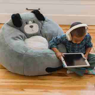 Animal Adventure® Wild for Style™ Character Bean Bags, Grey Dog