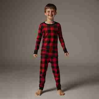 Kids' 2-Piece Pajama Set, Buffalo Plaid Size 2