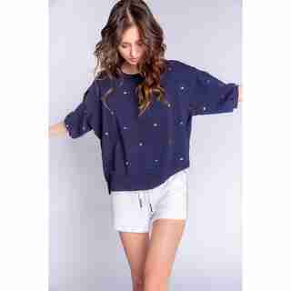 AMERICAN DREAMS STARS S/S T-SHIRT, NAVY SMALL