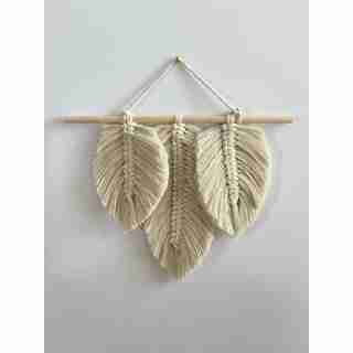 Kit de Bricolage - Tenture Murale en macramé à 3 feuilles