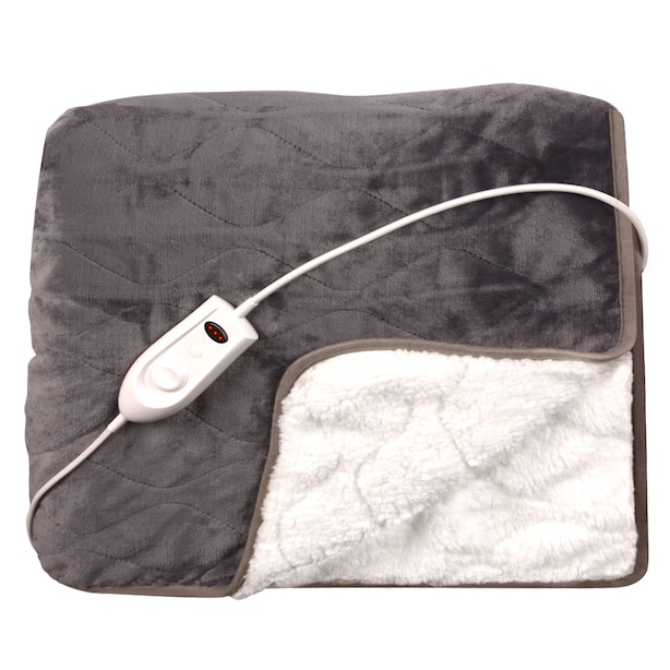 Mahli Flannel Heating Blanket, Grey