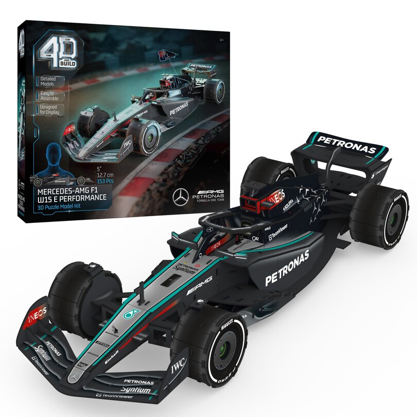 F1 Esports Scale Racing Set 4d Build, Mercedes-amg F1 W15 3d Puzzle Model Kit With Stand, 153 Pcs ...