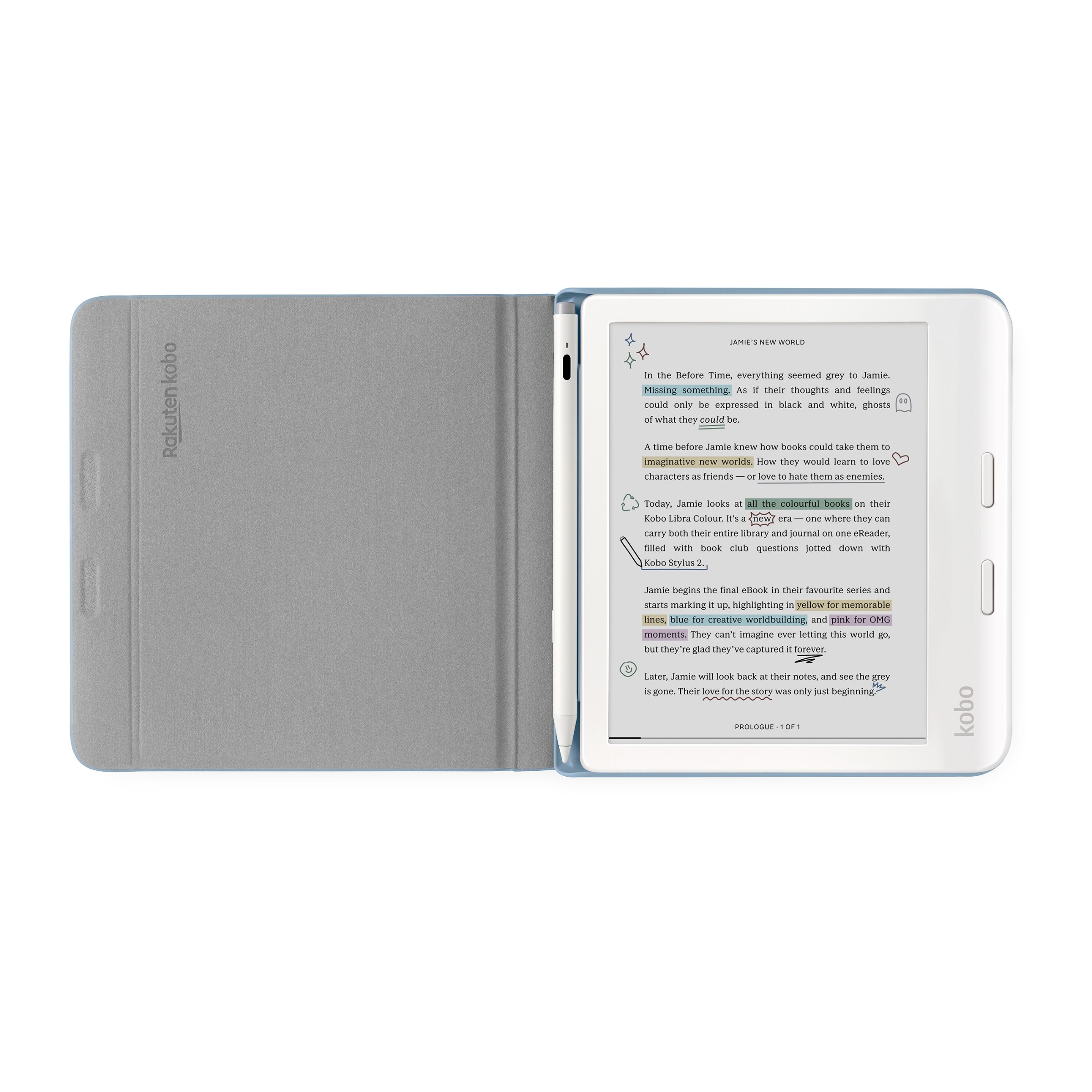 Kobo Libra Colour Notebook Sleepcover ('') | Indigo