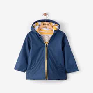 Navy & Yellow Raincoat, Size 2