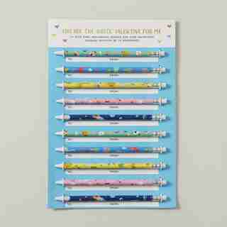 VALENTINES PENCIL TEARAWAY PACK SET OF 10