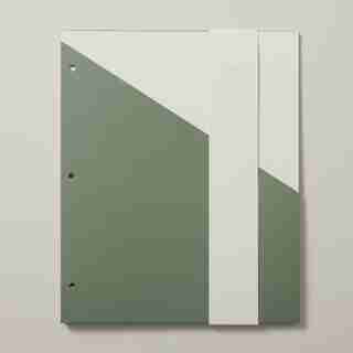 SET OF 6 DIVIDERS WITH POCKETS, GREEN AND WHITE