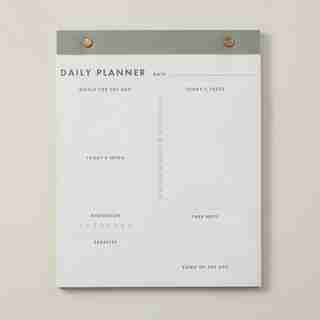 VERTICAL DAILY PLANNER, GREEN