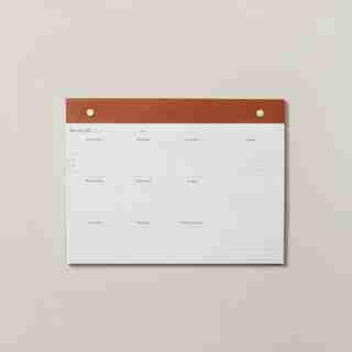 HORIZONTAL WEEKLY PLANNER, COGNAC