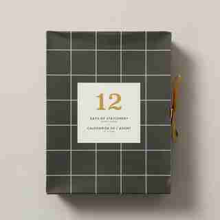 12 DAYS STATIONERY ADVENT CALENDAR BLACK