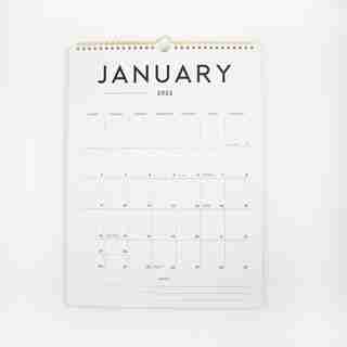 2022 12 MONTH CLASSIC GOLD SPIRAL CALENDAR
