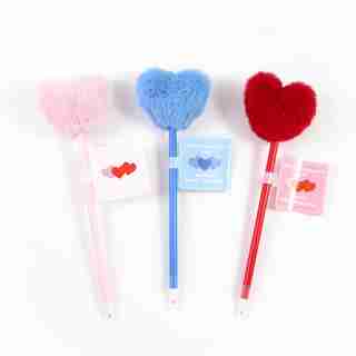 FURRY HEART PENS ASSORTED