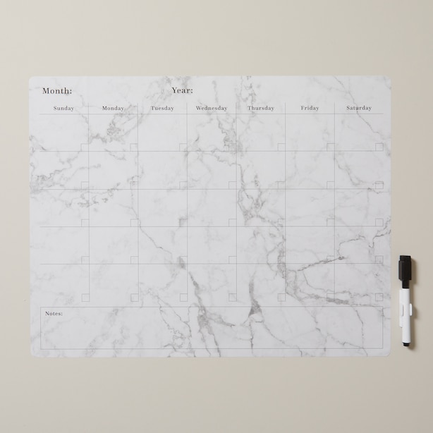 PEEL & STICK MONTHLY CALENDAR, MARBLE