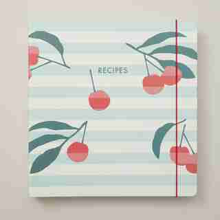 EXTRA-LARGE RECIPE BINDER, CHERRIES