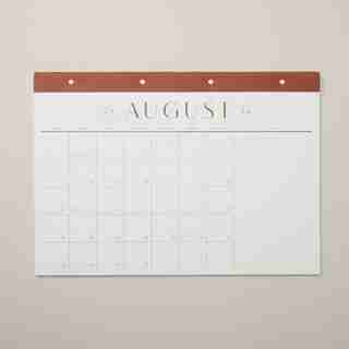 2022-2023 17-MONTH DESK BLOTTER CALENDAR, COGNAC