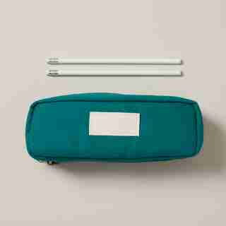 MULTI COMPARTMENT PENCIL POUCH, DARK GREEN