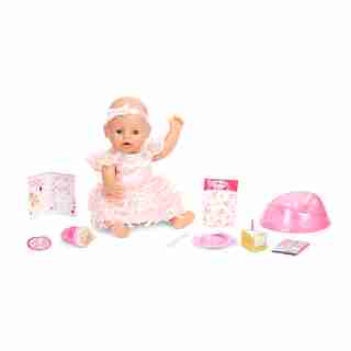 BABY born Interactive Baby Doll Party Theme – Blue Eyes with 9 Ways to Nurture