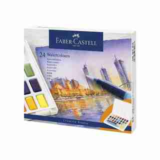 FABER CASTELL CREATIVE STUDIO WATERCOLOURS SET OF 24