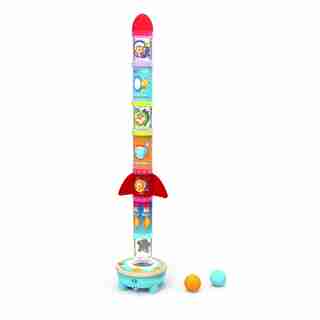 JEU D'EMPILLAGE AVEC FUSÉE ET BALLE À AIR PULSÉ