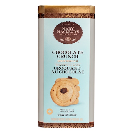 Tin Canister of 8 Chocolate Crunch Shortbread Cookies