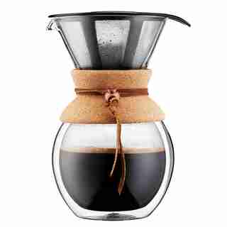 BODUM POUROVER DOUBLE WALL COFFEE MAKER WITH FILTER 1L