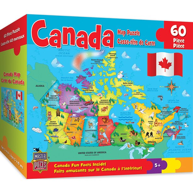Puzzle Company 60 Piece Jigsaw Puzzle, Canadian Map by MasterPieces