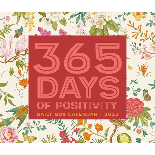 2023 12M BOX 365 Days Positivity Daily Desk Calendar by Willow Creek