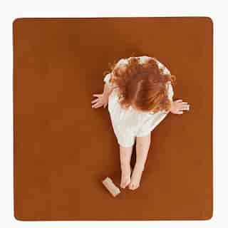 Mini Small Leather Mat, Ginger