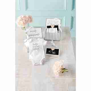 Mudpie Grandparent Announcement 2 Piece Gift Set - Hello