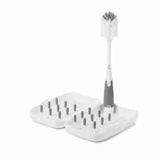OXO Tot On-The-Go Drying Rack & Bottle Brush With Bristled Cleaner