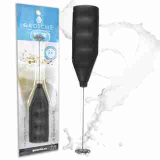 EZ Cappuccino & Latte Milk Frother With Stainless Steel Whisk - Black