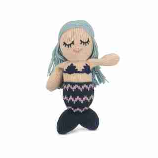 100% Organic Knit Rattle Buddy Mermaid