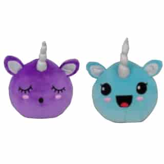 Incredible Novelties Fluffy Flip Plushy Purple Blue Unicorn 20 cm