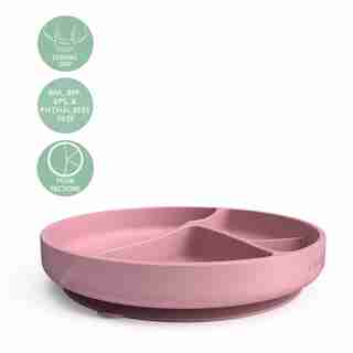 Everyday Baby Silicone Suction Plate - Purple Rose