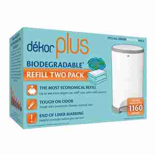 Diaper Disposal Bin Refill Bag Plus 2-Pack
