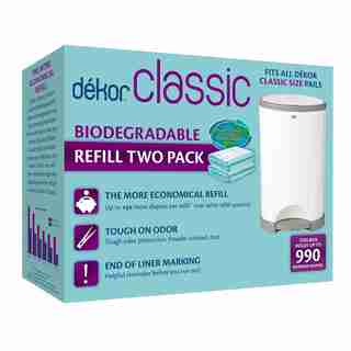 Diaper Disposal Bin Refill Bag Classic 2-Pack