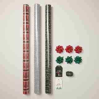 ROLL WRAP & TRIMS BUNDLE, TRADITIONAL PLAID