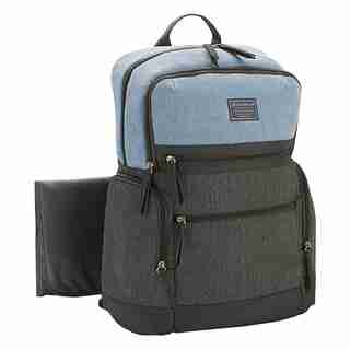 MERIDIAN BACKPACK DIAPER BAG - GREY, BLUE