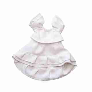 I'M A WOW BUTTERFLY DUST WHITE DRESS, 14"